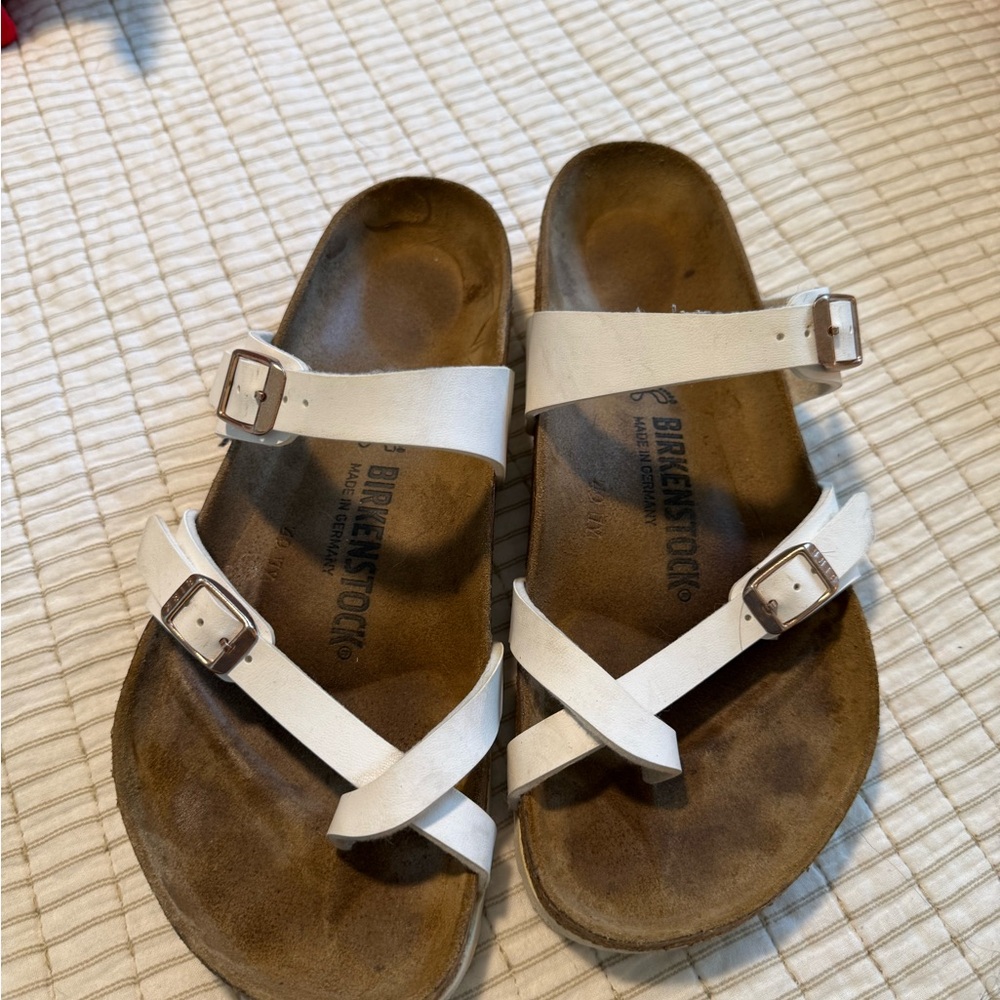 Birkenstock White Double Strap Sandals